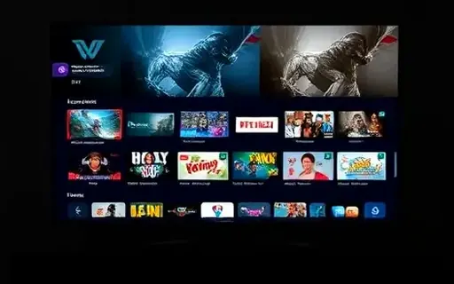 Catálogo de filmes em interface de streaming