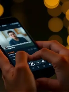 Mãos usando streaming no smartphone