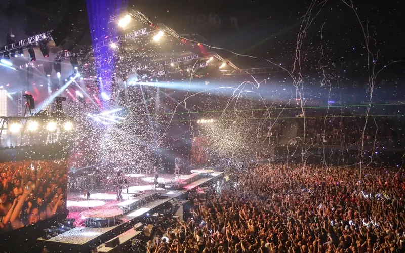 Show com luzes no palco